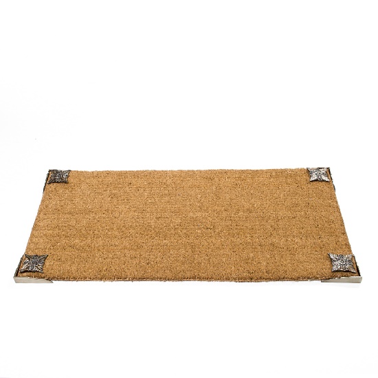 CAPACHO DE FIBRA DE COCO CANTONEIRA AZULEJO BRONZE