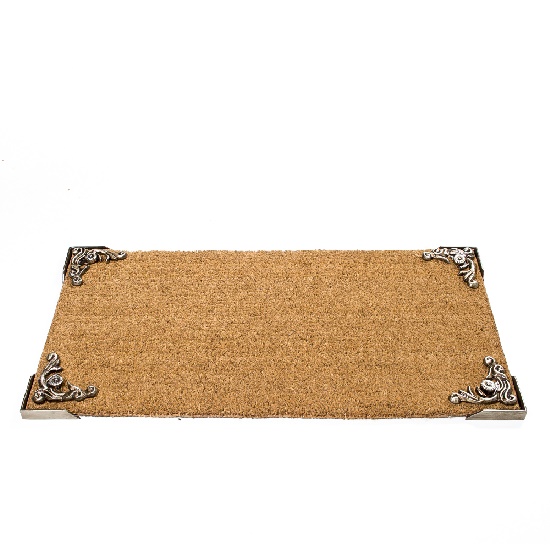 CAPACHO DE FIBRA DE COCO CANTONEIRA HARABESCO BRONZE