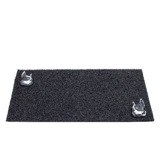 CAPACHO DE VINIL PRETO CACHORRO BULL DOG