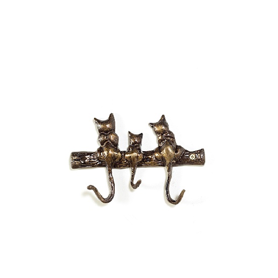 PORTA CHAVES GATINHO BRONZE