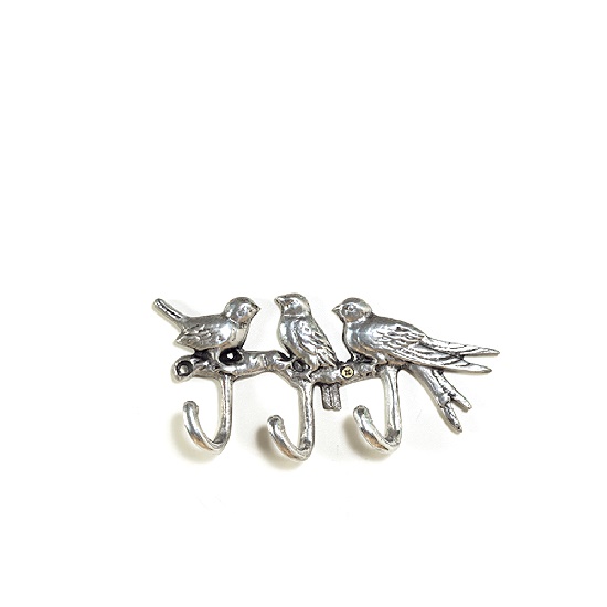 PORTA CHAVES PÁSSAROS POLIDO